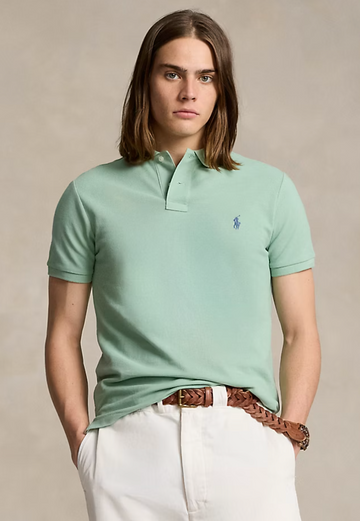 Polo Ralph Lauren Slim Fit Mesh Polo Shirt - Faded Mint