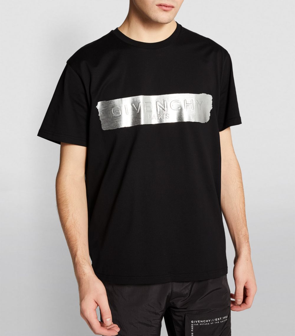Givenchy Graphic Logo Silver band T-shirt